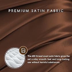 MR&HM Satin Bed Sheets, King Size Sheets Set, 4 Pcs