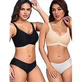 Gailife Crossover Bras for Women No Underwire Wireless Bralettes Seamless Supportive T Shirt Everyday Bras