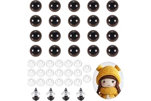 PATIKIL 8mm Safety Eyes, 20Pcs Realistic Doll Crocheting Safety Eyes with Washers for Decor Crochet Accessories Dolls Craft H