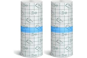 Tattoo Aftercare Bandage Autdor 2 Rolls 6"x 2 Yard Second Skin Tattoo Cover Up Patch Waterproof Tattoo Bandages Breathable Tattoo Cover Up Tape Transparent Tattoo Wrap for Tattoo Cover Protection Film