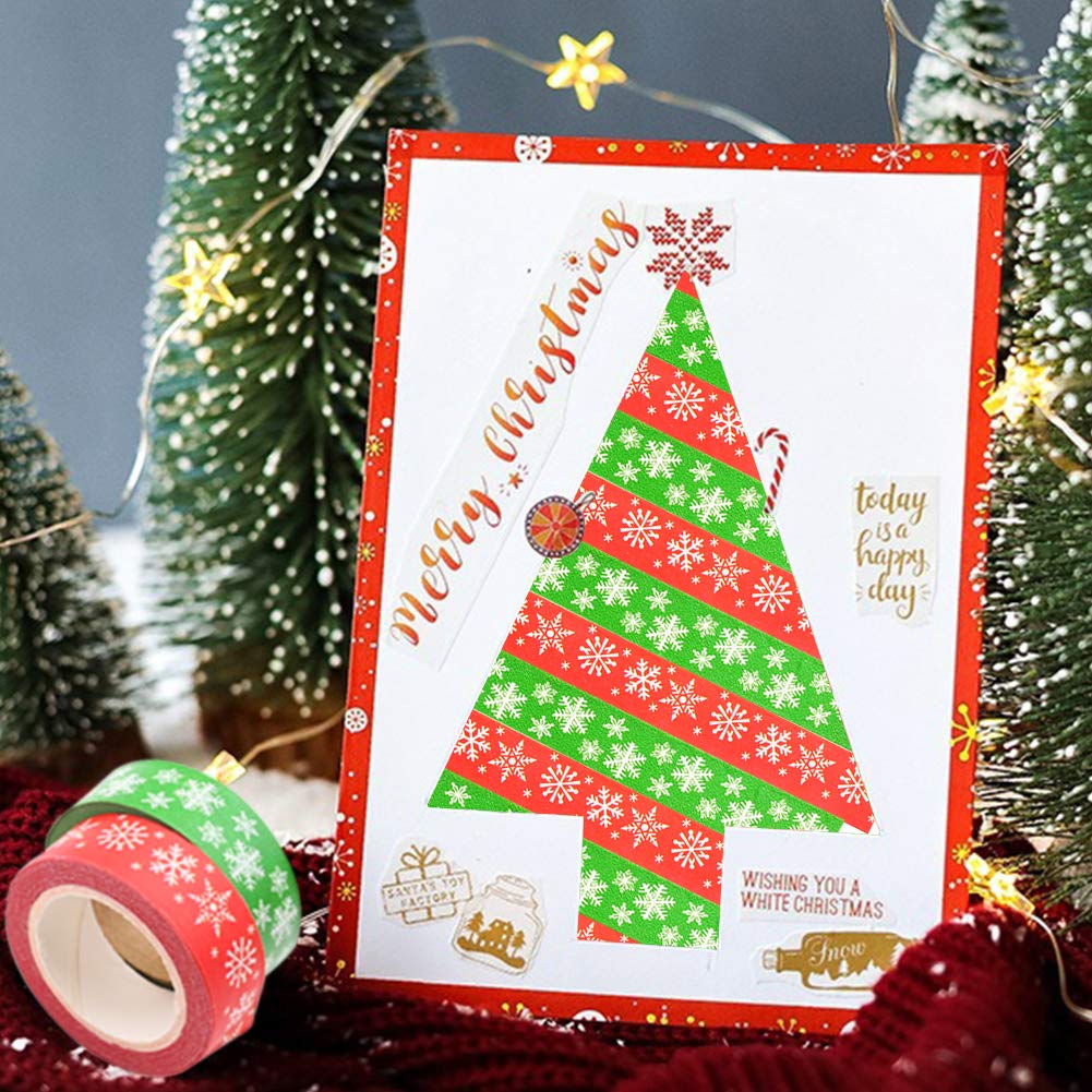 6 Pack Decorative Duct Tape Holiday Christmas Washi Tape Craft Decorative Set Xmas 0.6\