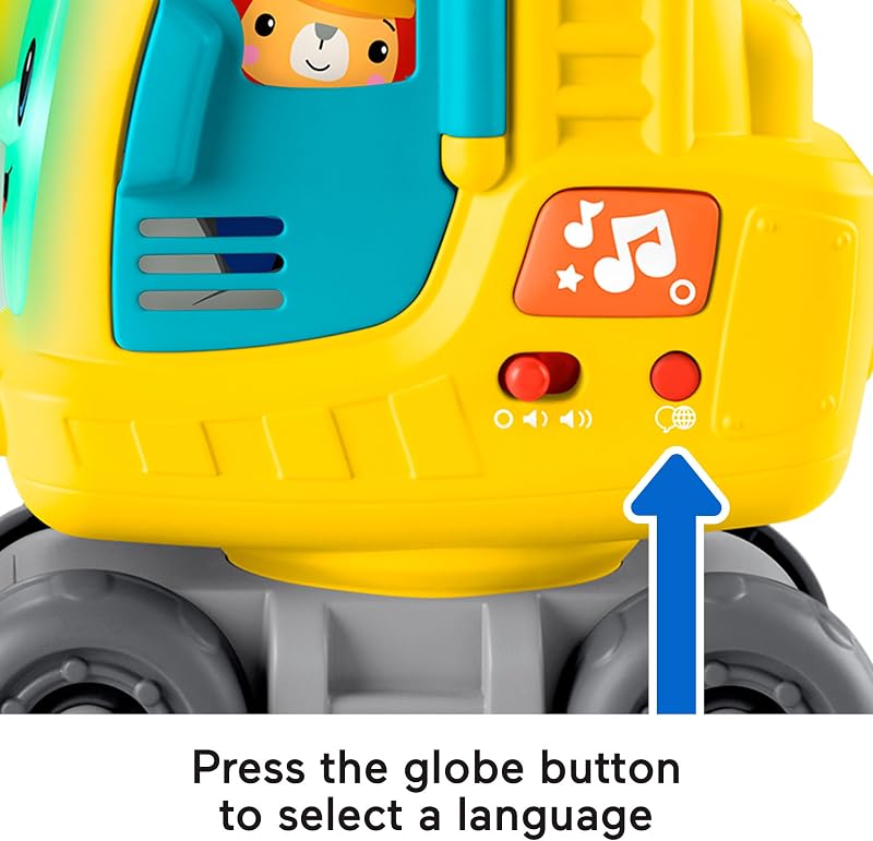 Gru Impila e Costruisci, Set educativo di Costruzioni con Palla, Blocchi, luci e Musica per Un Divertimento sensoriale, 9+ Mesi, Edizione: Inglese, UK; Francese; Tedesco, HXF48