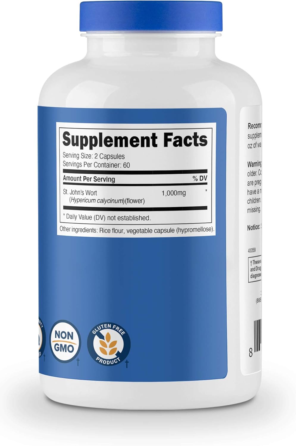 Nutricost St John’s Wort Capsules (500mg) 120 Capsules- Gluten Free and Non-GMO: Health & Personal Care