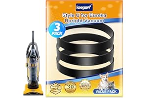 KEEPOW Style U Belts for Eureka Airspeed Upright Vacuum AS1000A, AS1001A, AS2000A, 4100,4700,5190,5700, Replace Part 83797, 61120, 61120A,61120B, 61120C, 61120D, 61120F, 61120G (3 Pack)
