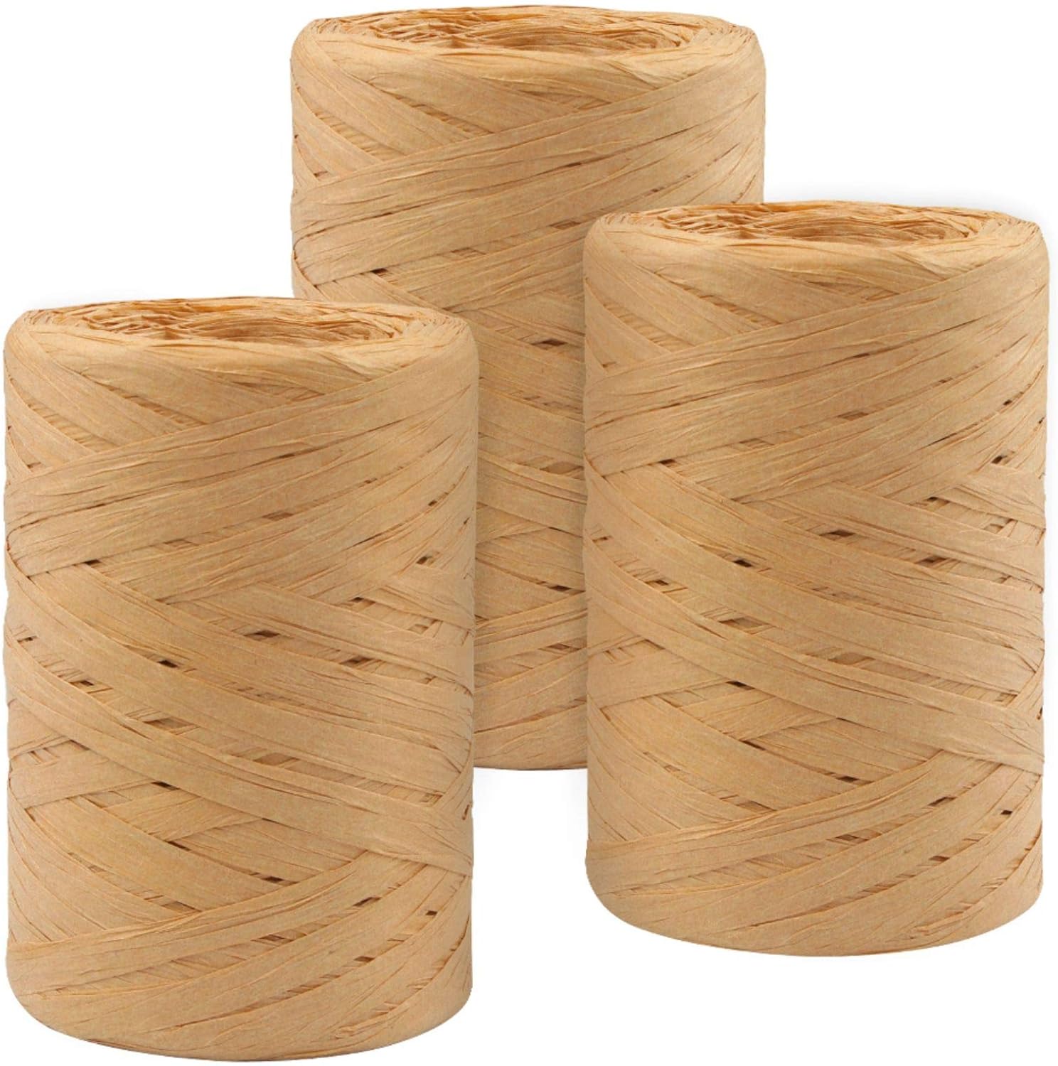 Raffia Paper Ribbon 328 Yards Natural Raffia String Kraft Craft Packing