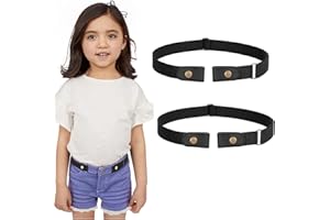 Kids No Buckle Elastic Belt Buckle Free Stretch Belt for Girls Boys, Suit for Pants Size below 25 Inches
