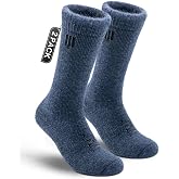 Juclise Baby Alpaca Wool Boot Socks for Men and Women, Thermal Winter Socks | Thick, heavyweight baby alpaca socks with full cushioning and moisture wicking for cold weather hunting, hiking and work