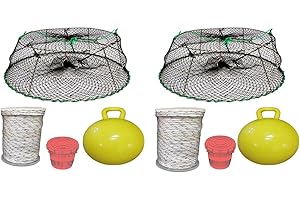KUFA Sports(CT76+PAM5) Tower Style Stainless Steel Prawn Trap(30"x20"x12") with Prawn Trap Accessory Combo