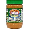 Teddie All Natural Peanut Butter, Super Chunky, Gluten Free & Vegan, 16 Ounce (Pack of 3),00257029