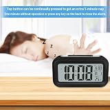 Hiseeyo Upgraded Digital Alarm Clock 4.3" LED Display Temperature Large Numbers view 7