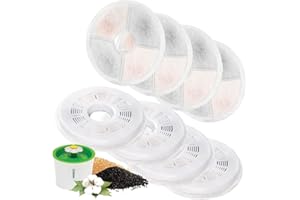 PORENS 8 Pack Cat Water Fountain Replacement Filters Fit for 3L Flower Water Dispenser Automatic Pet Dog Cat Fountain Filter