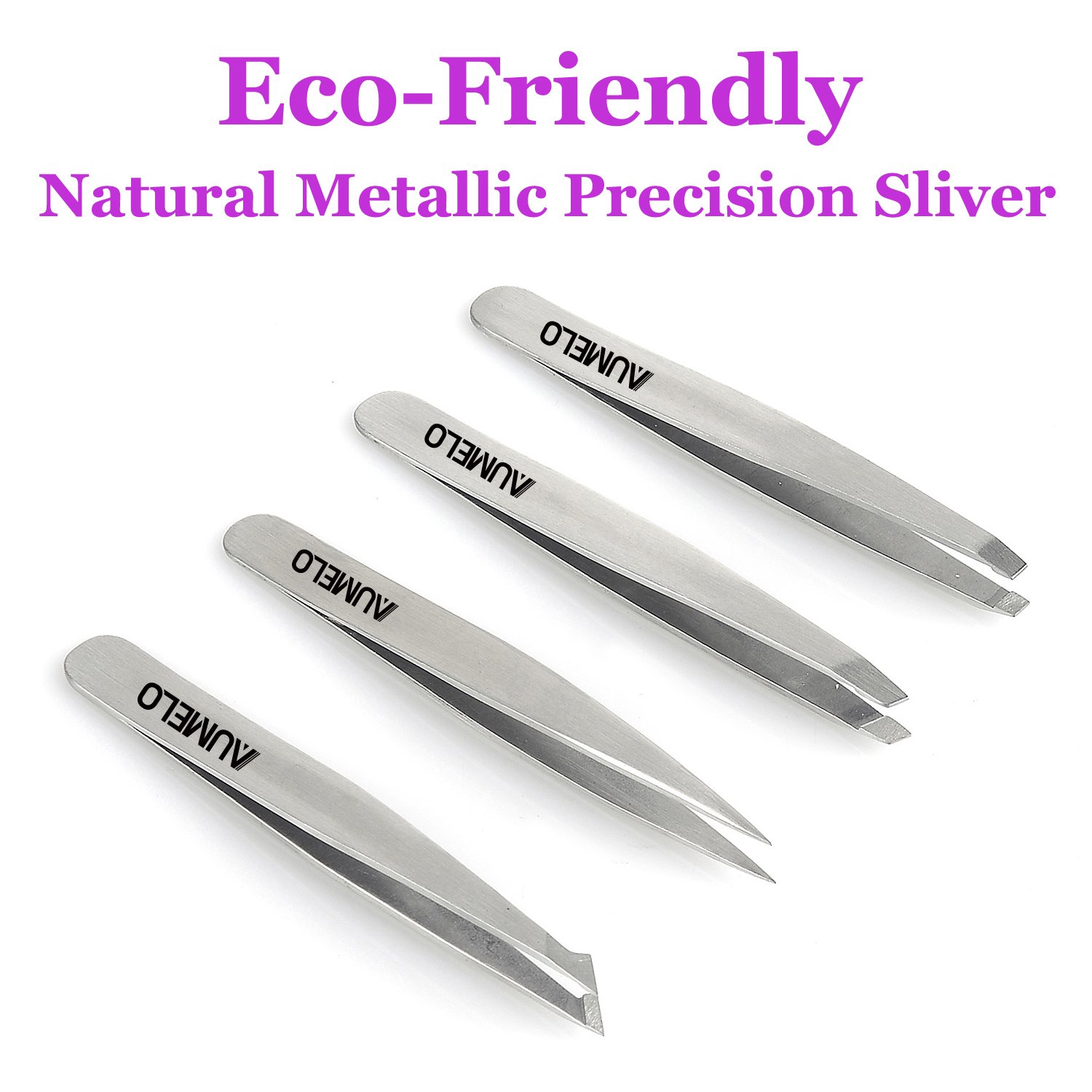 Tweezers Set 4Piece Professional Stainless Steel Tweezers Gift with