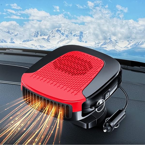 Amazon.com: Portable car Heater 12V 150W car car Heater defroster Plug into  Cigarette Lighter Windshield defroster : Automotive