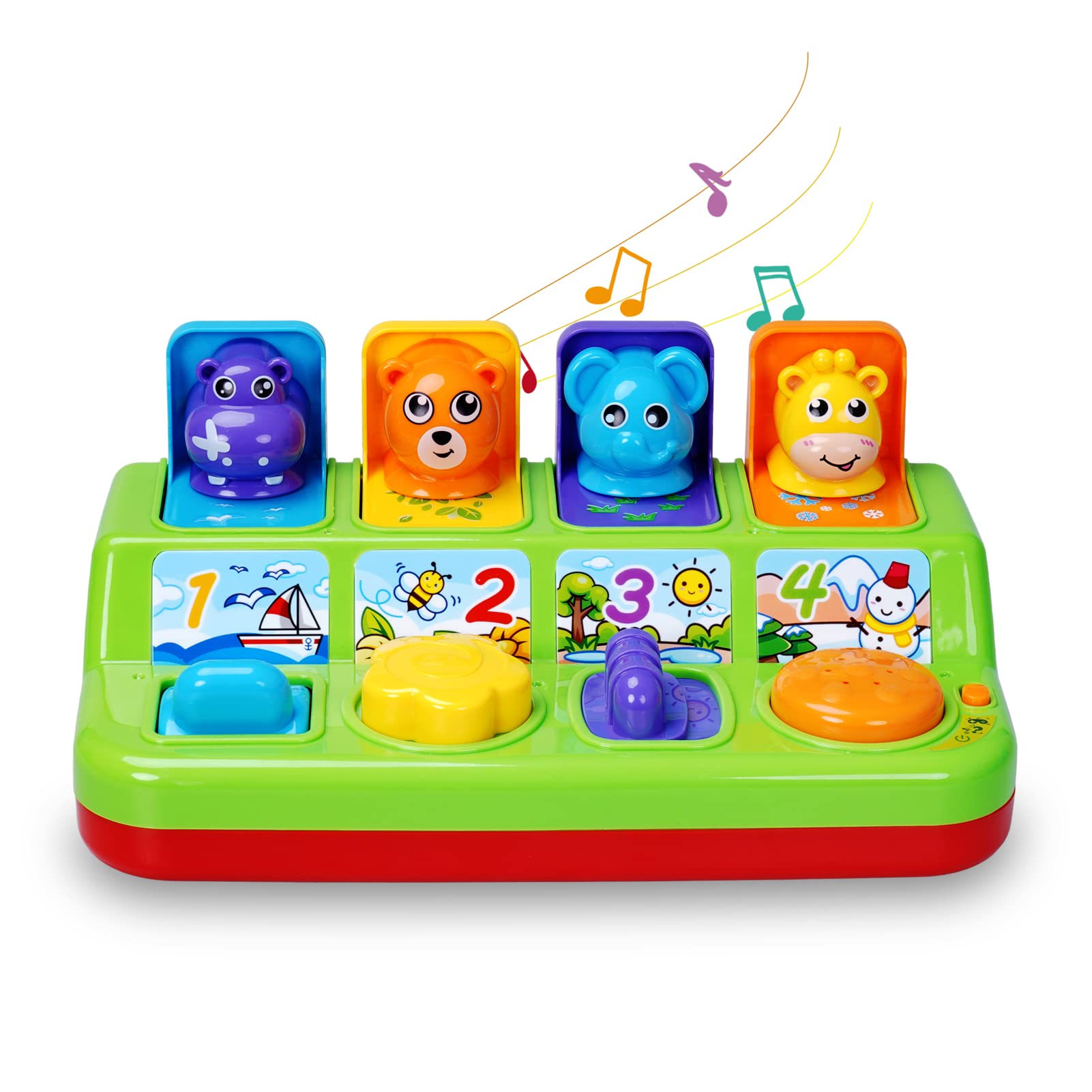 Pop Up Toys for Babies 6 to 12 Months with Light and Music, Cause and Effect, 9 10 12 18 Month Old Baby Toys for 1 Year Old Boys & Girls