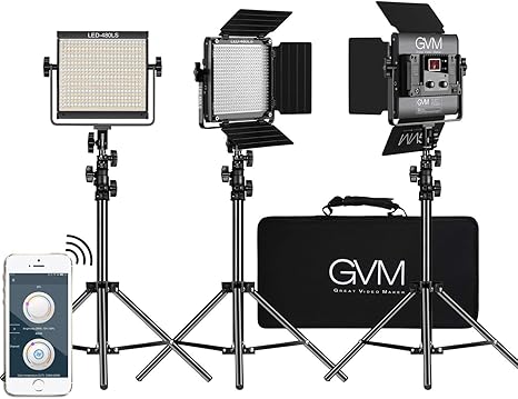Gvm Rgb Video Lights With App Control 50w Full Color