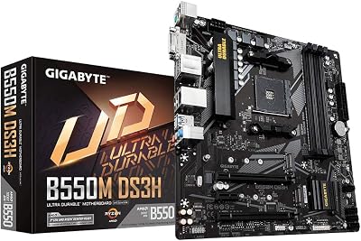 Gigabyte B550M DS3H Motherboard AM4 Ryzen 5000 DDR4 PCIe 4.0 M.2 GbE LAN USB 3.2