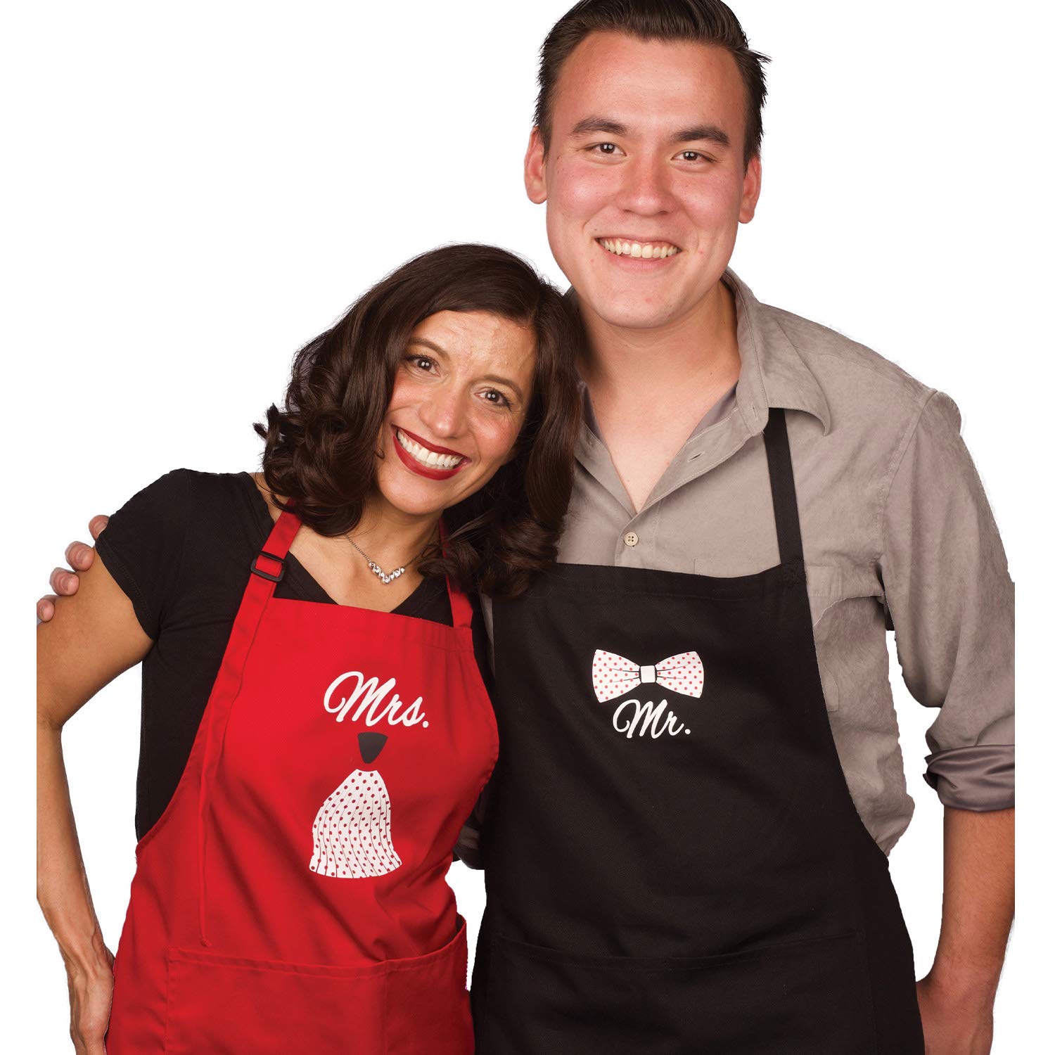 Mr Mrs Anniversary Apron | Cute Engagement gifts for Best Friend | Bridal Shower Gift