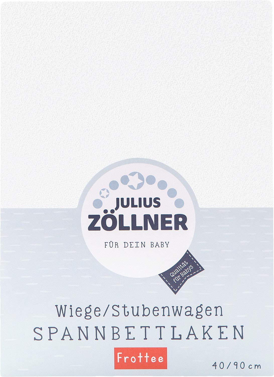 Julius Zöllner Terry Cloth Fitted Sheet for Cradles and Bassinets 90 x 40 cm Assorted Colours
