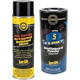 Sun-Glo Five Star Bundle: Speed 5 Medium-Slow Powder Wax (16 oz) &amp; Pro Series Silicone Spray (12 oz) &ndash; Balanced Play for Mid-Sized Tables (12-16 Ft)