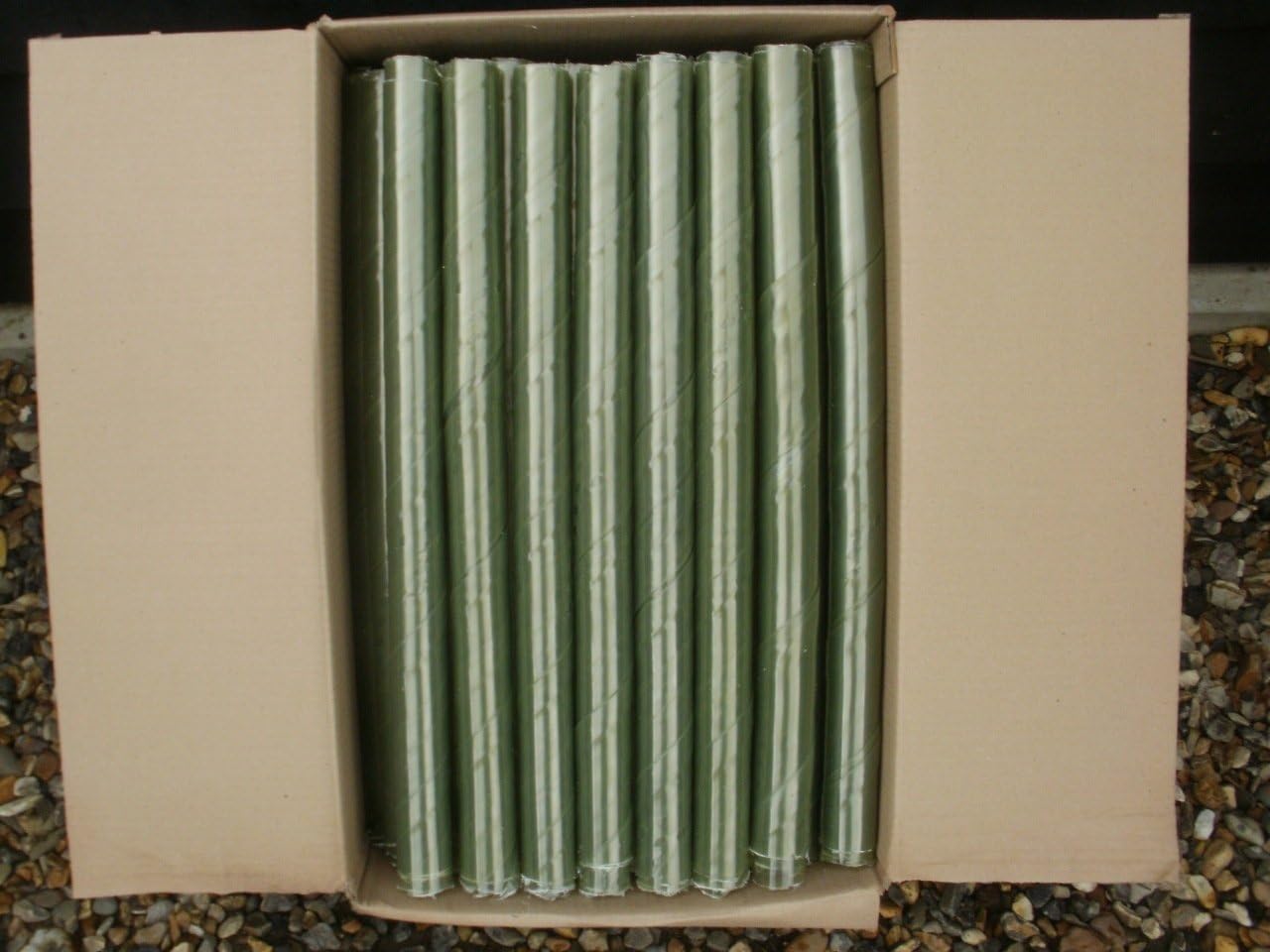 100 x SPIRAL TREE GUARDS 60cm - (a315) - Transparent Green Tint