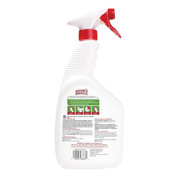 NATURE’S MIRACLE URINE DESTROYER PLUS CAT, 32 OUNCES, ENZYMATIC FORMULA, READY-TO-USE