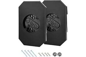 Yosoo Health Gear 2 Pcs Siding Mounting Block Kit Outdoor Light, with Built-in Electrical Box, Siding Mounting Blocks for 1/2 Inch Double（Black）