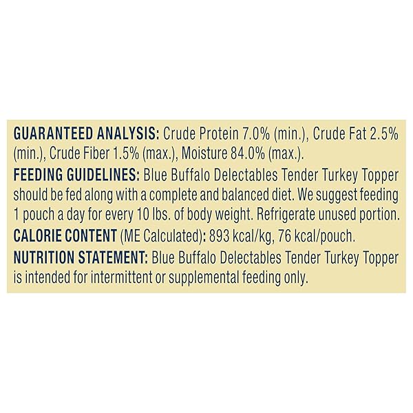 BLUE BUFFALO DELECTABLES NATURAL WET DOG FOOD TOPPER, TURKEY DINNER 3OZ (PACK OF 24)