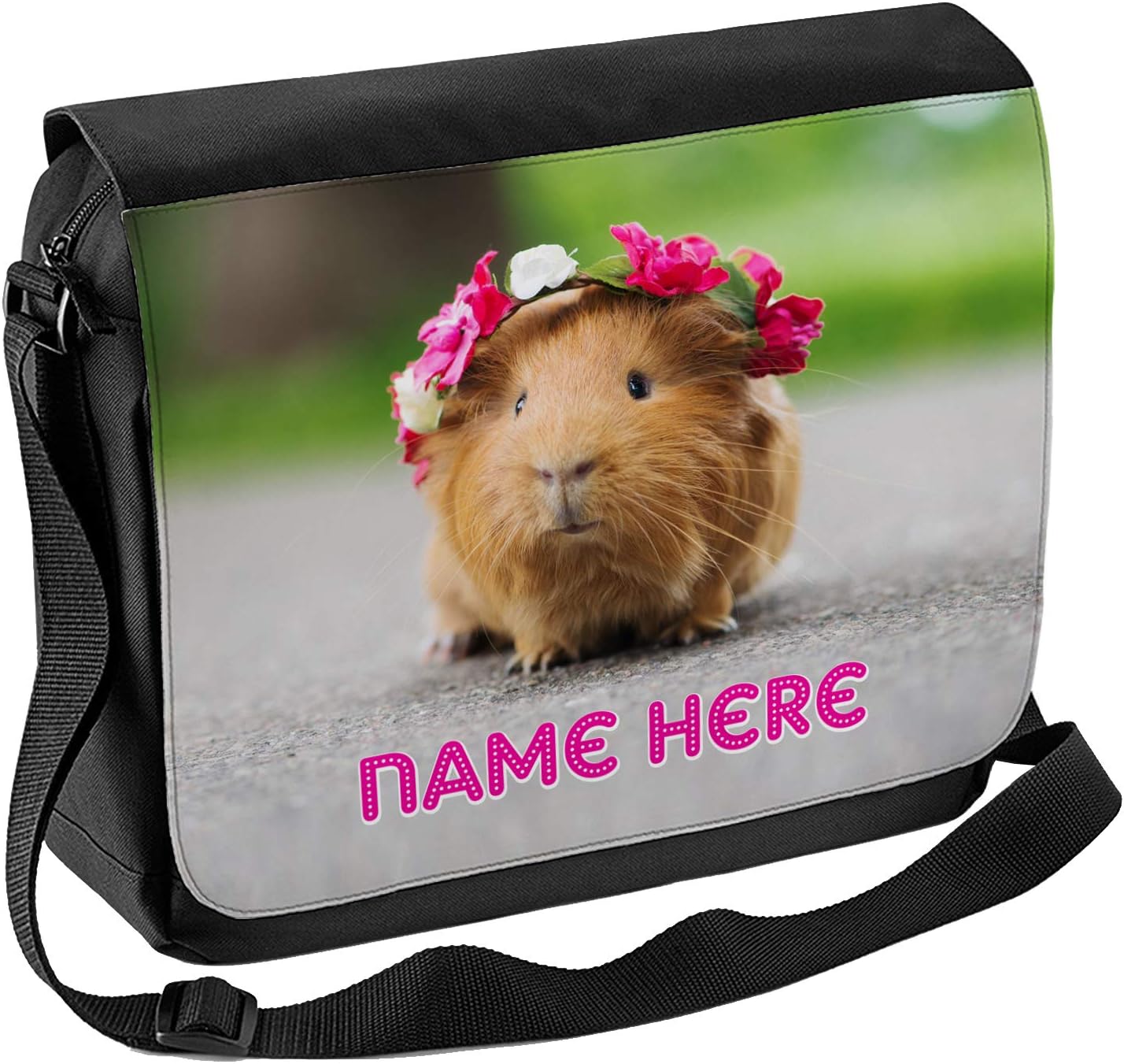 Personalised Guinea Pig Shoulder Bag School Messenger Laptop Case KS11