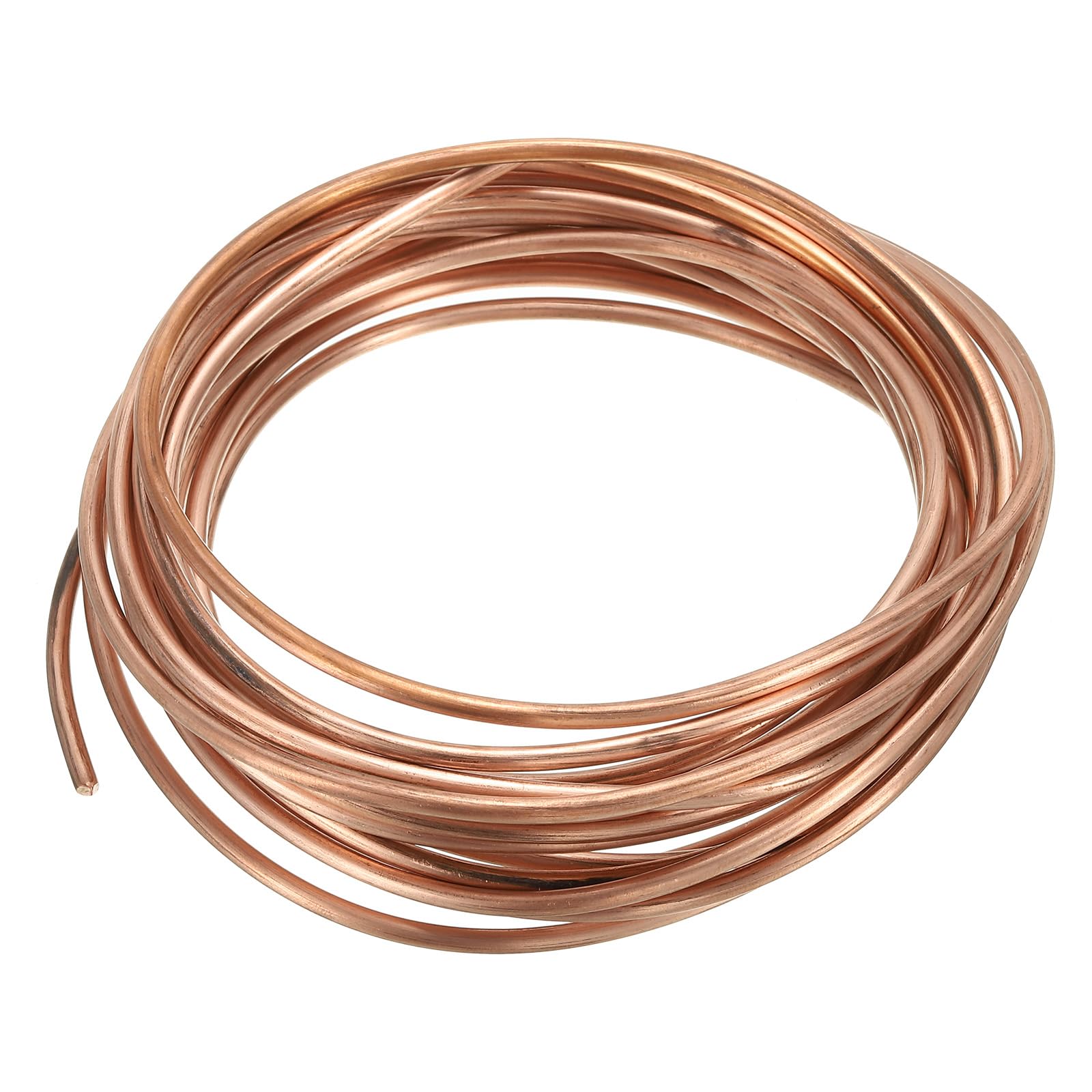 PATIKIL 16 Feet Solid Bare Copper Wire, 11 Gauge 99.9% Pure Copper Wire 3mm Soft Beading Wire Metal Plant Stem Ties for Jewelry Craft (5m)