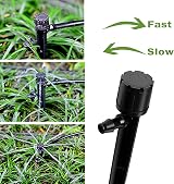 KAHEIGN 60Pcs 8-Outlet Drippers 360° Adjustable Drip Irrigation 4/7mm Tubing view 3
