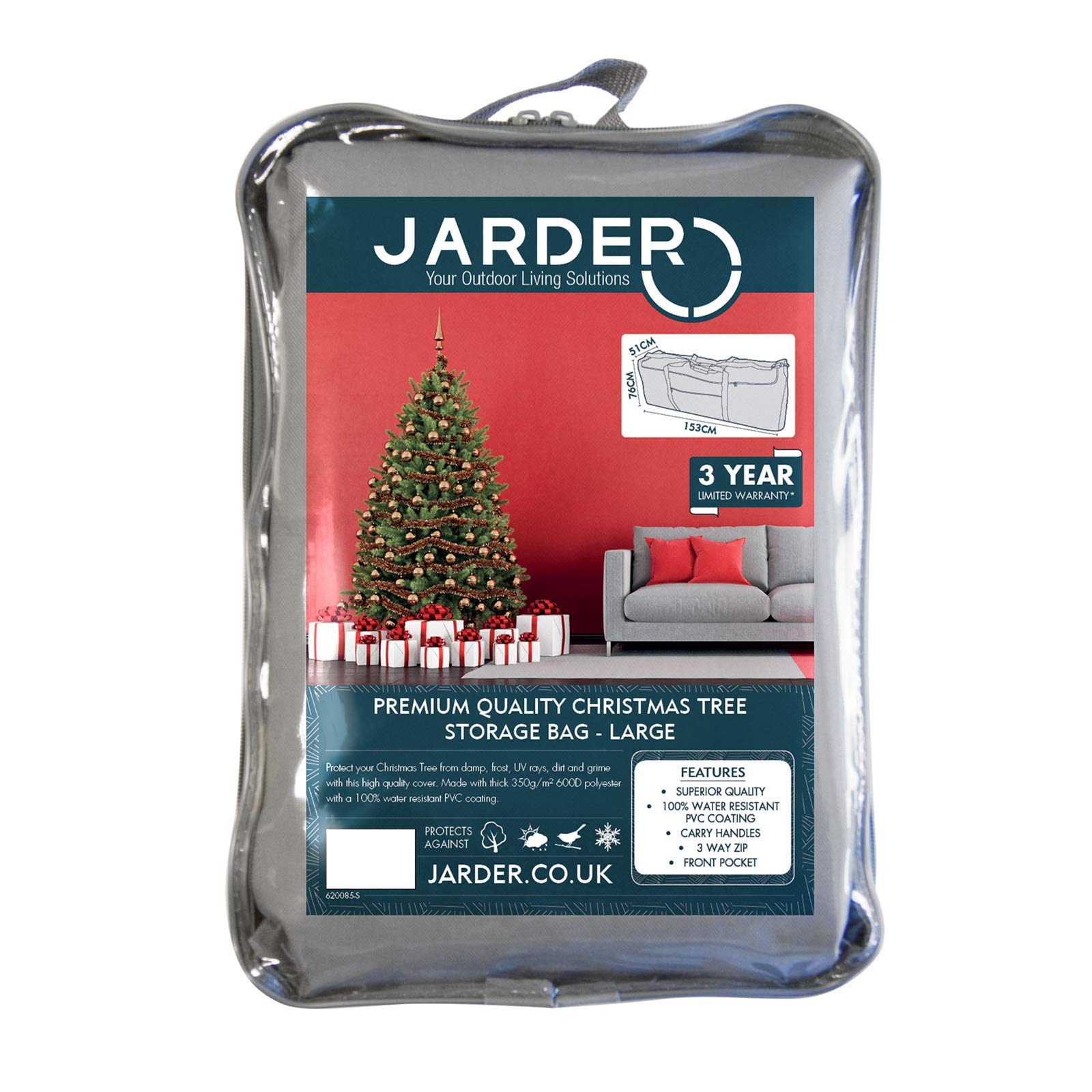 Jarder Christmas Tree Storage Bag For Artificial Xmas Trees & Decorations (Large)