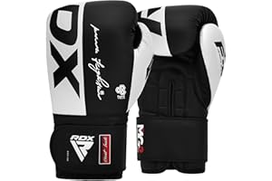 RDX Boxing Gloves, Maya Hide Leather Training Gloves for Muay Thai, Kickboxing, Sparring, Punch Bag, Punching Bag, Kickboxing Gloves, Martial Arts Training, Home Gym, Men, Women, 8 10 12 14 16 oz