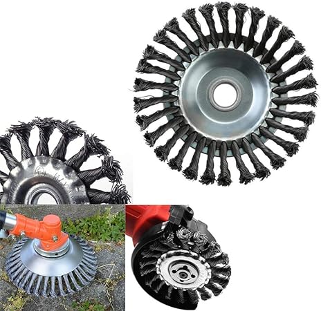 Gjpq Stahldraht Rad Unkraut Bursten Garten Rasenmaher Gras Esser Trimmer Schneider Werkzeug 125 Amazon De Garten