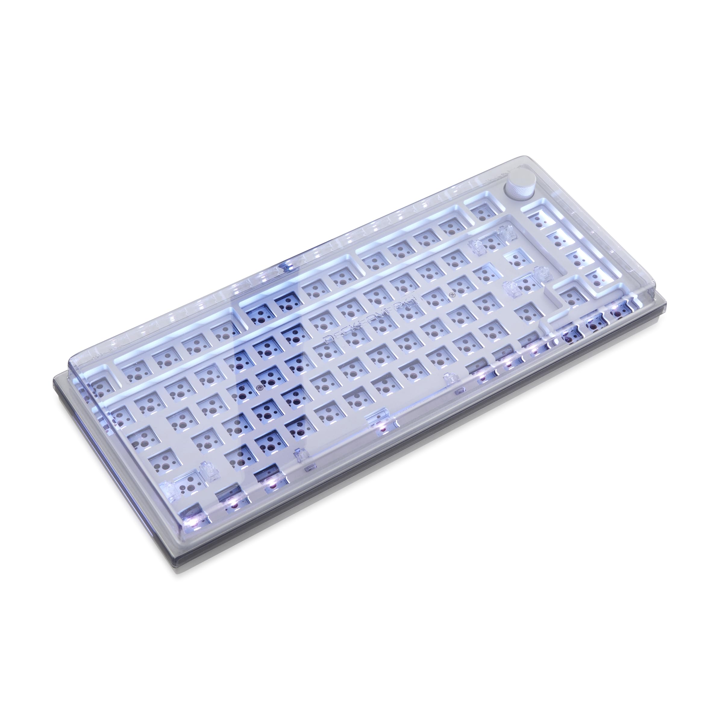 Decksaver cover for Glorious GMMK Pro 75 keyboard series - Smoked/clear protective lid, made in the UK - the gamers' choice for unbeatable protection