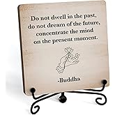 Zen Decor, Do Not Dwell In The Past Sign, Home Decorations For Spiritual Yoga Meditation Room Office, Yoga Room Meditation Accessories, Shelf Decor, n08