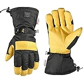 Wells Lamont Men's Insulated HydraHyde Waterproof Grain Leather Hybrid Winter Gloves, XX-Large (867XX), Black