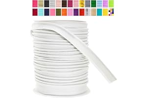 Mandala Crafts Off White Maxi Piping Bias Tape with Welting Cord for Upholstery Piping Trim - Off White Piping Cord Off White