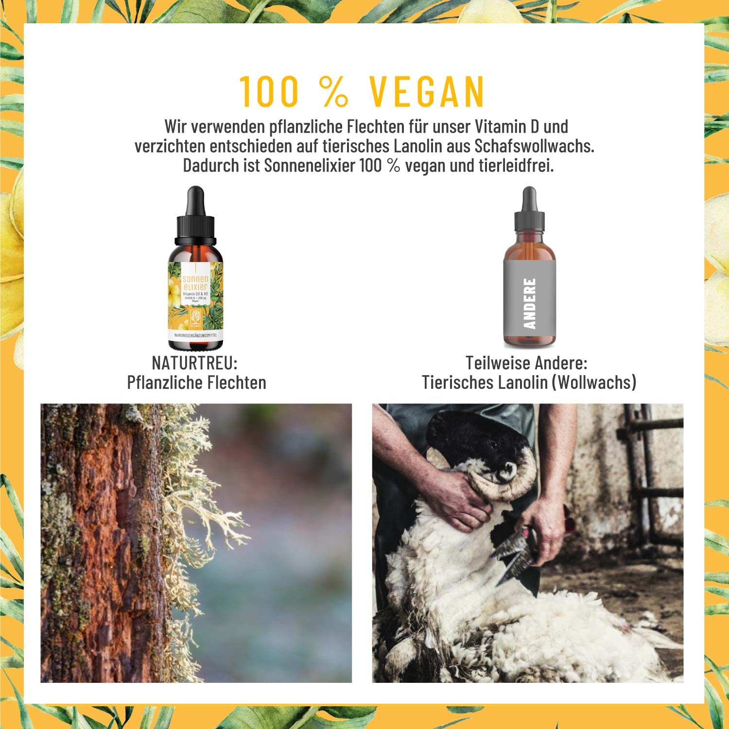 NATURTREU® Vitamin D3 K2 Tropfen hochdosiert & vegan - 20.000 I.E Vitamin D3 + K2 MK7 200 mcg pro Dosis (Depot) 7