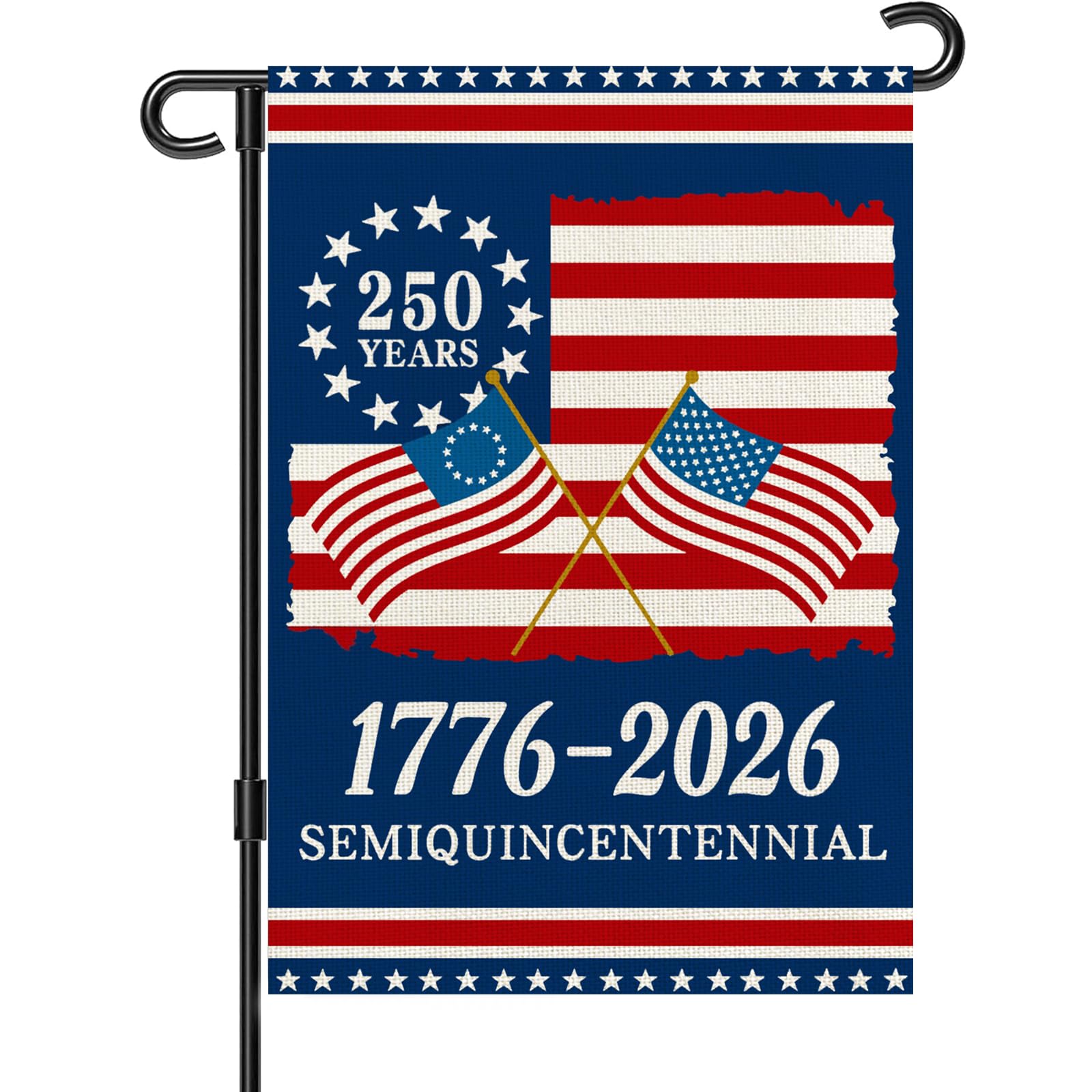 250th Anniversary American Garden Flag 1776-2026 Patriotic Yard