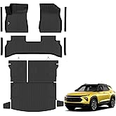 Floor Mats Custom Fit for Chevy Trailblazer FWD 2021-2025 2026 Trunk Mat with Backrest Mat All Weather TPE Cargo Liner Full Set for Chevrolet Trailblazer Accessories,Black (Upper Cargo Floor Mat)