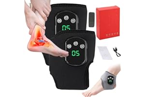 DEEDLITE Vita Feet Relief Machine - Electric Foot Massager with Heat for Plantar Fasciitis, Neuropathy Pain Relief, Deep Tissue Muscle Therapy, Home Use Gift for Men Women (Black-1 Pair)