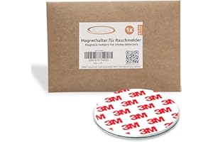 ECENCE Magnetic Smoke Detector Installation Tool 1pcs Magnetic Adhesive Pads with 3M Glue for Smoke Alarms Ø 70mm, No Drilling Or Screws, Quick and Easy Fastening