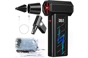 TUIDVEDE Snow Whiz Turbo Blower,130,000RPM Mini LED Turbo Snow Blower,Snowwhiz Turbo Blower Handheld,Turbo Breeze Electric Blower,Air Duster Cordless Cleaner for Car Windshield Winter Snow Cleaning Home