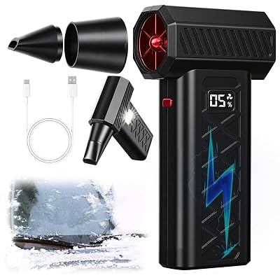 Snow Whiz Turbo Blower,130,000RPM Mini LED Turbo Snow Blower,Snowwhiz Turbo Blower Handheld,Turbo Breeze Electric Blower,Air Duster Cordless Cleaner for Car Windshield Winter Snow Cleaning Home