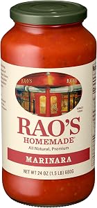 Rao's Homemade Marinara Sauce, 24 oz, All Purpose Tomato Sauce, Pasta Sauce, Carb Conscious, Keto Friendly, All Natural, Prem