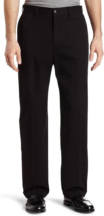 Haggar Mens Mitchell Khaki Twill Plain Front Pant at Amazon Menâs Clothing store