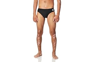 Speedo Men's Race Endurance+ Polyester Solid Brief Swimsuit, Multiple Colors and Sizes