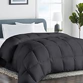 COHOME King Size Down Alternative Comforter - All-Season Duvet Insert | Luxury Hotel Breathable Soft Blanket, Anti-Clump Tech &amp; 8 Tabs, Reversible,Dark Grey 90" x 102"