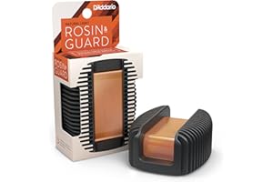 D'Addario Violin Rosin Guard with Light Rosin - Rosin for Violin, Cello, Viola, Double Bass - Shock Absorbent - Magnetic Atta