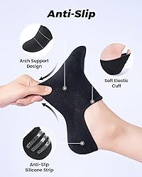 IDEGG No Show Socks Women and Men Low Cut Anti-slid